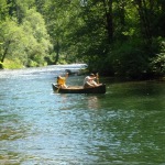 canoe on river